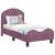 Cadru de pat pentru copii cu spătar Violet 70 x 140 cm Catifea GartenMobel Dekor