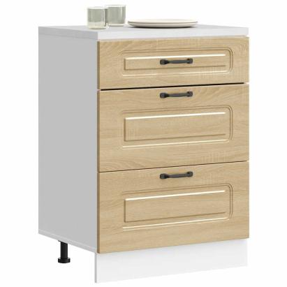 Dulap de bază de bucătărie „Kalmar” din lemn de stejar Sonoma GartenMobel Dekor