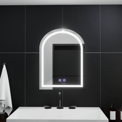 Oglinda LED Arcata 60x80cm, Arco Touch, Sistem Dezaburire, Dimabila ModernLight Concept