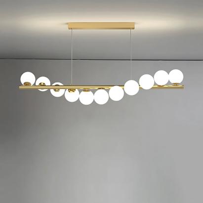 Lustra LOFT Hall, 11x G9, Alb Auriu, Metal, Inaltime Reglabila, Elegant ModernLight Concept