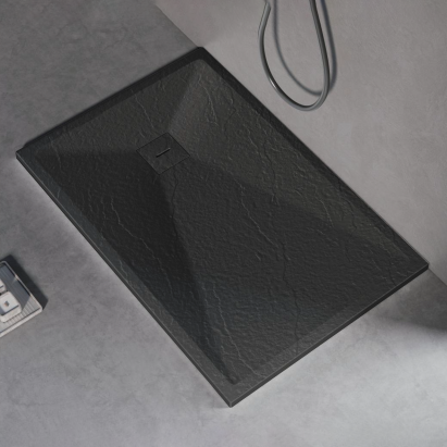 Cadita de dus dreptunghiulara 80x100 cm, slim 3 cm, gri inchis ModernLight Concept