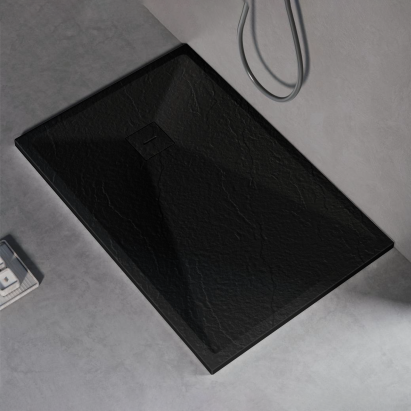 Cadita de dus dreptunghiulara 80x120 cm, slim 3 cm, negru ModernLight Concept