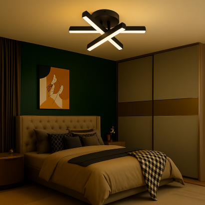 Lustra LED Diego, 18W, Negru, Metal, Lumina Rece/Calda/Neutra ModernLight Concept