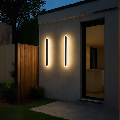Aplica LED de Exterior SUHA, Lungime 90cm, 13W, IP65, Metal, Liniar, Negru ModernLight Concept