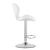 Scaun de bucatarie/bar, Artool, West, rotativ, piele ecologica, alb si argintiu, 46x48.5x90-111 cm GartenVIP DiyLine