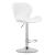 Scaun de bucatarie/bar, Artool, West, rotativ, piele ecologica, alb si argintiu, 46x48.5x90-111 cm GartenVIP DiyLine