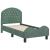 Cadru de pat pentru copii cu spătar Verde Mării 70 x 140 cm GartenMobel Dekor