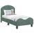 Cadru de pat pentru copii cu spătar Verde Mării 70 x 140 cm GartenMobel Dekor