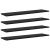 Raft pentru cărți 4 pcs Negru 80 x 20 x 1,5 cm Lemn compozit GartenMobel Dekor