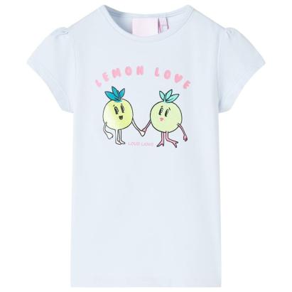 Tricou pentru copii, albastru deschis, 128 GartenMobel Dekor