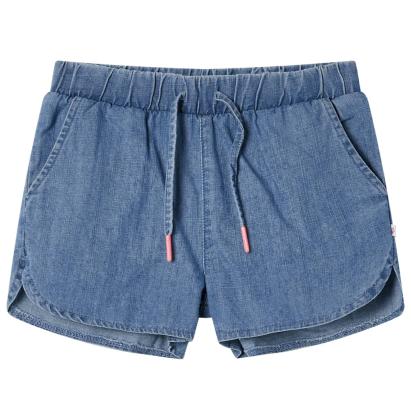 Pantaloni scurți pentru copii, albastru denim, 128 GartenMobel Dekor