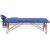 Masă masaj pliabilă, 2 zone, albastru, cadru de lemn GartenMobel Dekor