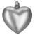 Set globuri decorative in forma de inima, 16 bucati, plastic, 4-7 cm, argintiu Household NewTrend