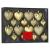 Set globuri decorative in forma de inima, 16 bucati, plastic, 4-7 cm, auriu Household NewTrend