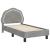 Cadru de pat pentru copii cu spătar Gri deschis 70 x 140 cm GartenMobel Dekor