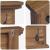 Răcător de paltoane montat pe perete natural 100 x 10 x 20 cm GartenMobel Dekor
