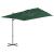 Umbrelă în consolă cu stâlp din oțel, verde, 250x250 cm GartenMobel Dekor