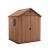 Curver Căsuță de grădină Darwin din plastic, 6x6, maro Mobalis Homvera
