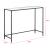 Masa consola Alajarvi S 100 x 35 x 80 cm otel/sticla negru [en.casa] HausGarden Leisure