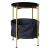 Beistelltisch Suonenjoki 59x47cm Goldfarben / Marmoroptik Schwarz [en.casa] HausGarden Leisure