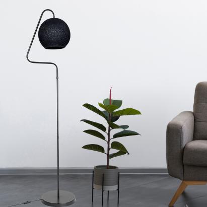 Stehleuchte Littlehampton E27 Metall Juteseil Schwarz [lux.pro] HausGarden Leisure