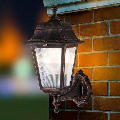 Außenleuchte Huddersfield E27 Gebürstetes Kupferfarben [lux.pro] HausGarden Leisure