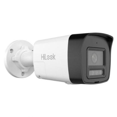 Camera IP Hikvision HiLook, 8 MP, Lentila 2.8 mm, Iluminare duala, PoE, IP67, Microfon, Difuzor - IPC-B180HAP-LUF/SL SafetyGuard Surveillance