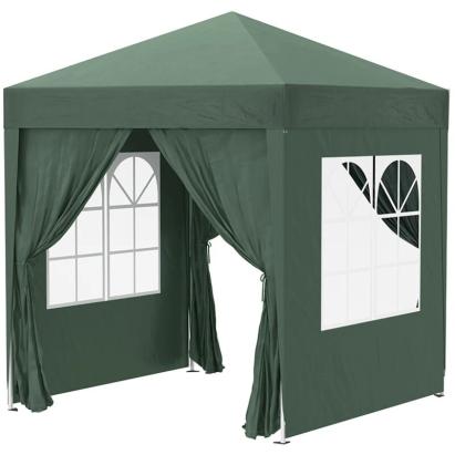 Pavilion pentru camping, cadru metalic, 4 pereti, pliabil, verde, 2x2x2.4 m GartenVIP DiyLine