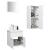 Set mobilier de baie, alb, lemn prelucrat GartenMobel Dekor