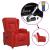Fotoliu de masaj cu ridicare, roșu vin, piele ecologică GartenMobel Dekor