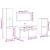 Set mobilier de baie, 4 piese, lemn vechi, lemn prelucrat GartenMobel Dekor
