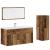 Set mobilier de baie, 3 piese, lemn vechi, lemn prelucrat GartenMobel Dekor