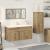 Set mobilier de baie, 3 piese, stejar artizanal, lemn prelucrat GartenMobel Dekor