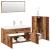 Set mobilier de baie, 4 piese, lemn vechi, lemn prelucrat GartenMobel Dekor