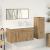 Set mobilier de baie, 4 piese, stejar artizanal, lemn prelucrat GartenMobel Dekor