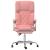 Fotoliu de birou rabatabil cu masaj, roz, piele ecologică GartenMobel Dekor