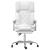 Fotoliu de birou rabatabil cu masaj, alb, piele ecologică GartenMobel Dekor