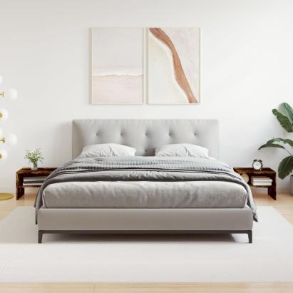 Noptiere, 2 buc., stejar fumuriu, 40x30x30 cm, lemn prelucrat GartenMobel Dekor