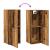 Dulap suspendat de baie lemn vechi, 30x30x80 cm, lemn prelucrat GartenMobel Dekor