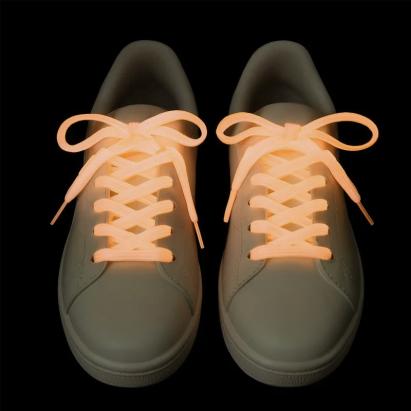 Sireturi roz fosforescente pentru incaltaminte, lumineaza galben, 1.25 m, textil MultiMark GlobalProd