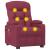 Fotoliu de masaj cu ridicare, roșu vin, material textil GartenMobel Dekor