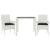Set mobilier de grădină cu perne 3 piese alb poliratan & sticlă GartenMobel Dekor