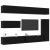 Set comodă TV Pe perete 7 pcs Stejar Negru Lemn compozit GartenMobel Dekor