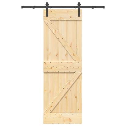 Ușă glisantă cu set de feronerie 70x210 cm, lemn masiv de pin GartenMobel Dekor
