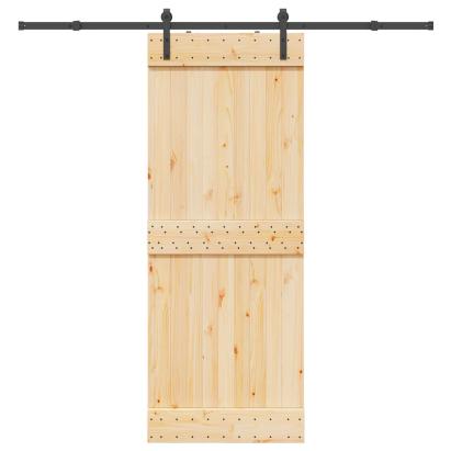 Ușă glisantă cu set de feronerie 80x210 cm, lemn masiv de pin GartenMobel Dekor