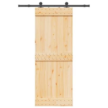 Ușă glisantă cu set de feronerie 80x210 cm, lemn masiv de pin GartenMobel Dekor