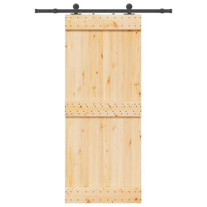 Ușă glisantă cu set de feronerie 85x210 cm, lemn masiv de pin GartenMobel Dekor