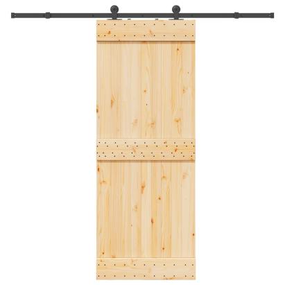 Ușă glisantă cu set de feronerie 80x210 cm, lemn masiv de pin GartenMobel Dekor