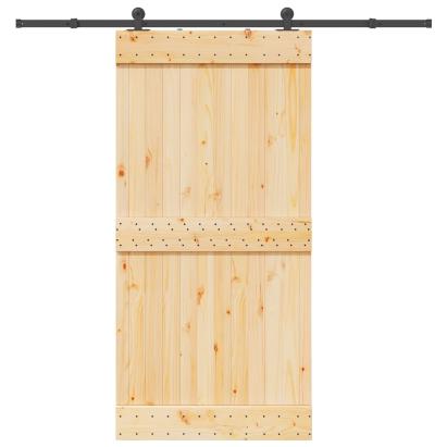 Ușă glisantă cu set feronerie, 100x210 cm, lemn masiv de pin GartenMobel Dekor