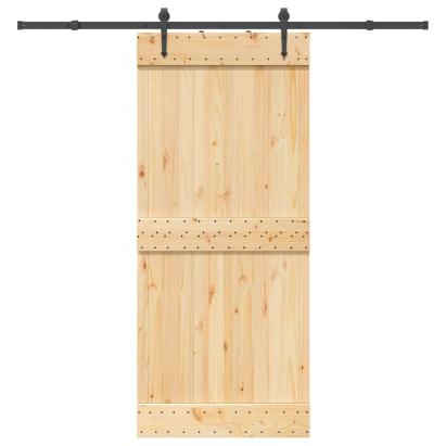 Ușă glisantă cu set feronerie, 90x210 cm, lemn masiv de pin GartenMobel Dekor